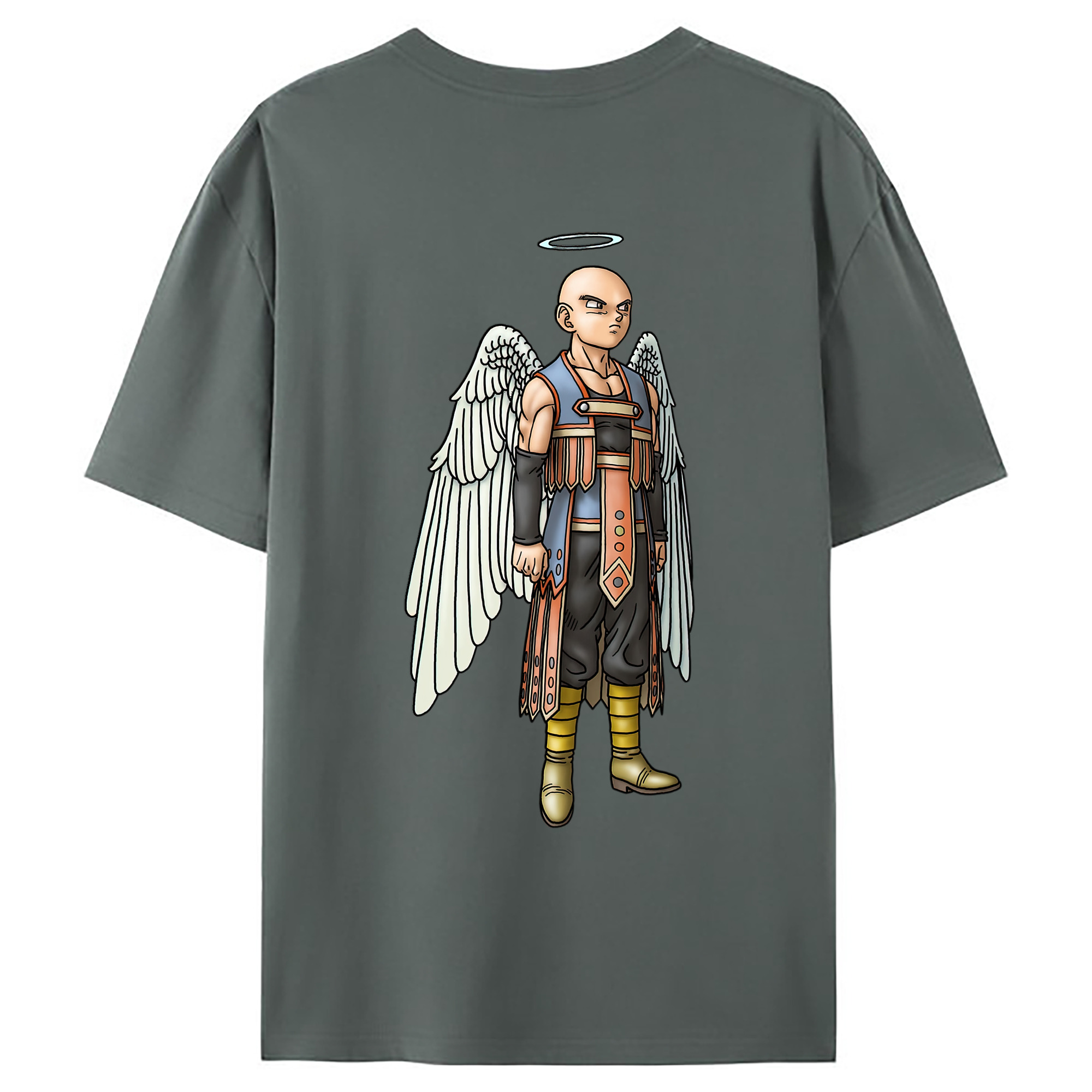 （画像用） ドラゴンクエスト Doragon Kuesuto Dragon Quest 綿100％ メンズ半袖Tシャツ（バックプリント） 通気性